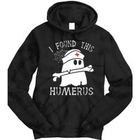 I Found This Humerus Funny Ghost Nurse Halloween Tie Dye Hoodie