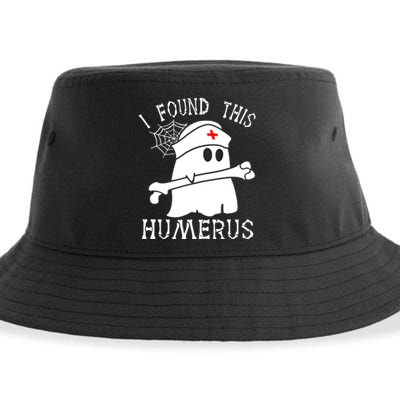 I Found This Humerus Funny Ghost Nurse Halloween Sustainable Bucket Hat