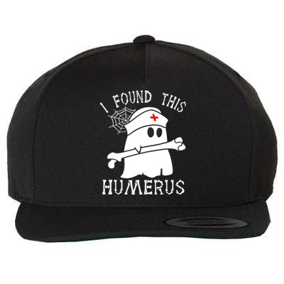 I Found This Humerus Funny Ghost Nurse Halloween Wool Snapback Cap