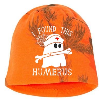 I Found This Humerus Funny Ghost Nurse Halloween Kati - Camo Knit Beanie