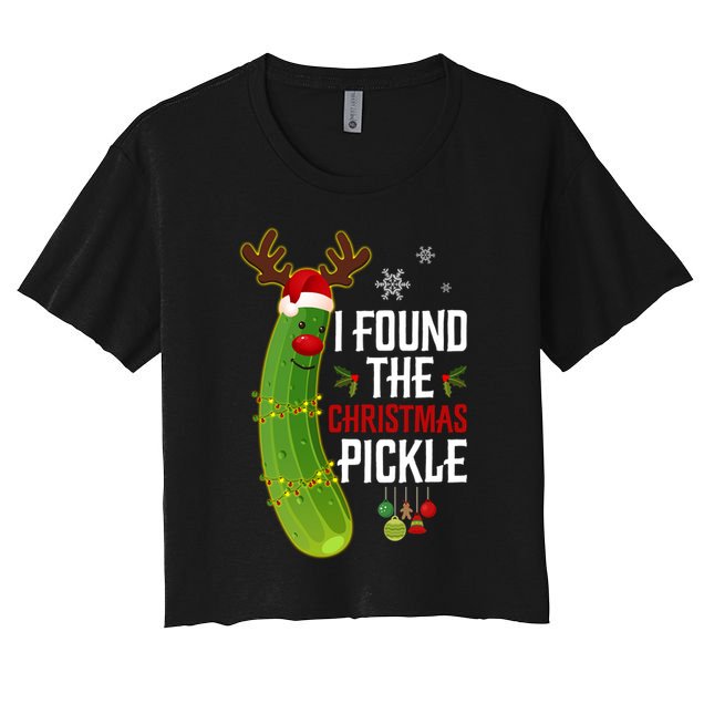 I Found The Christmas Pickle Gift Crop Top