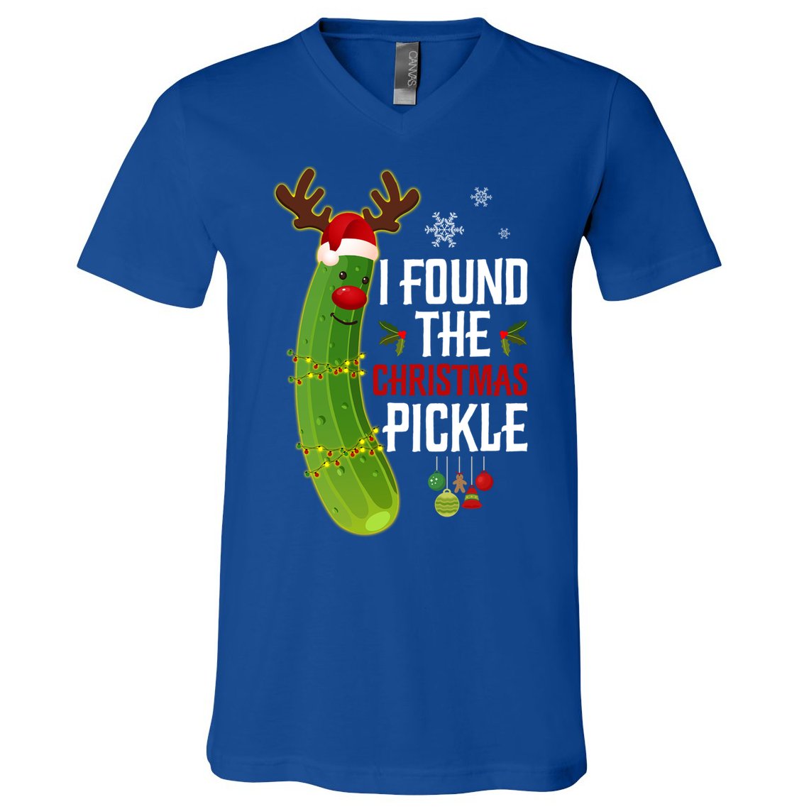 I Found The Christmas Pickle Gift V-Neck T-Shirt