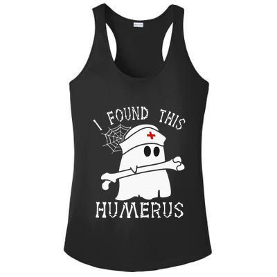 I Found This Humerus Funny Ghost Nurse Halloween Ladies PosiCharge Competitor Racerback Tank