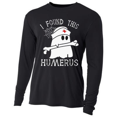 I Found This Humerus Funny Ghost Nurse Halloween Cooling Performance Long Sleeve Crew