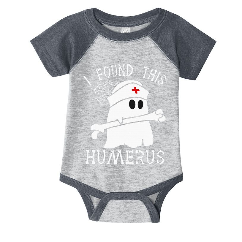 I Found This Humerus Funny Ghost Nurse Halloween Infant Baby Jersey Bodysuit