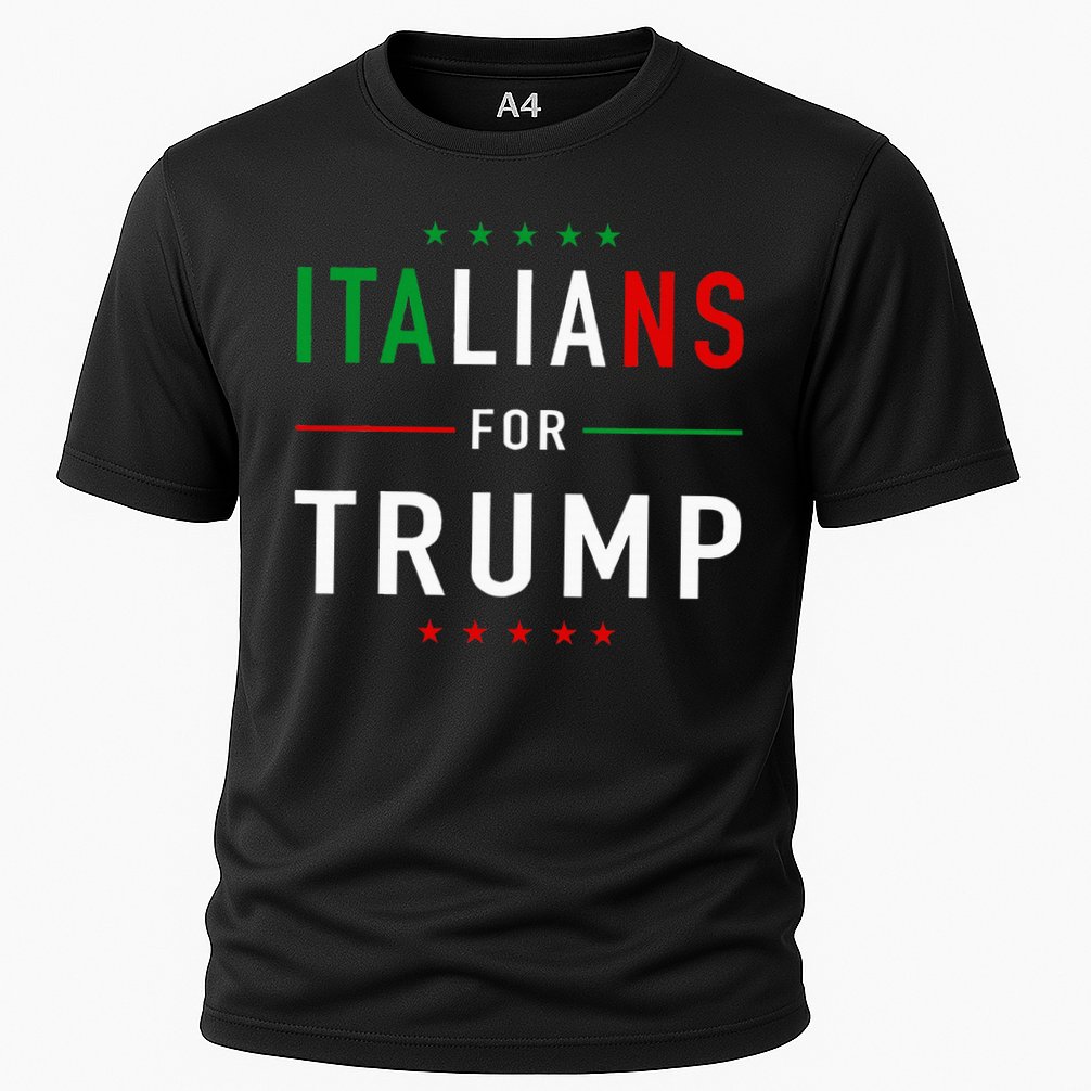 Italians For Trump Pro Trump Italiano Supporter Cooling Performance Crew T-Shirt