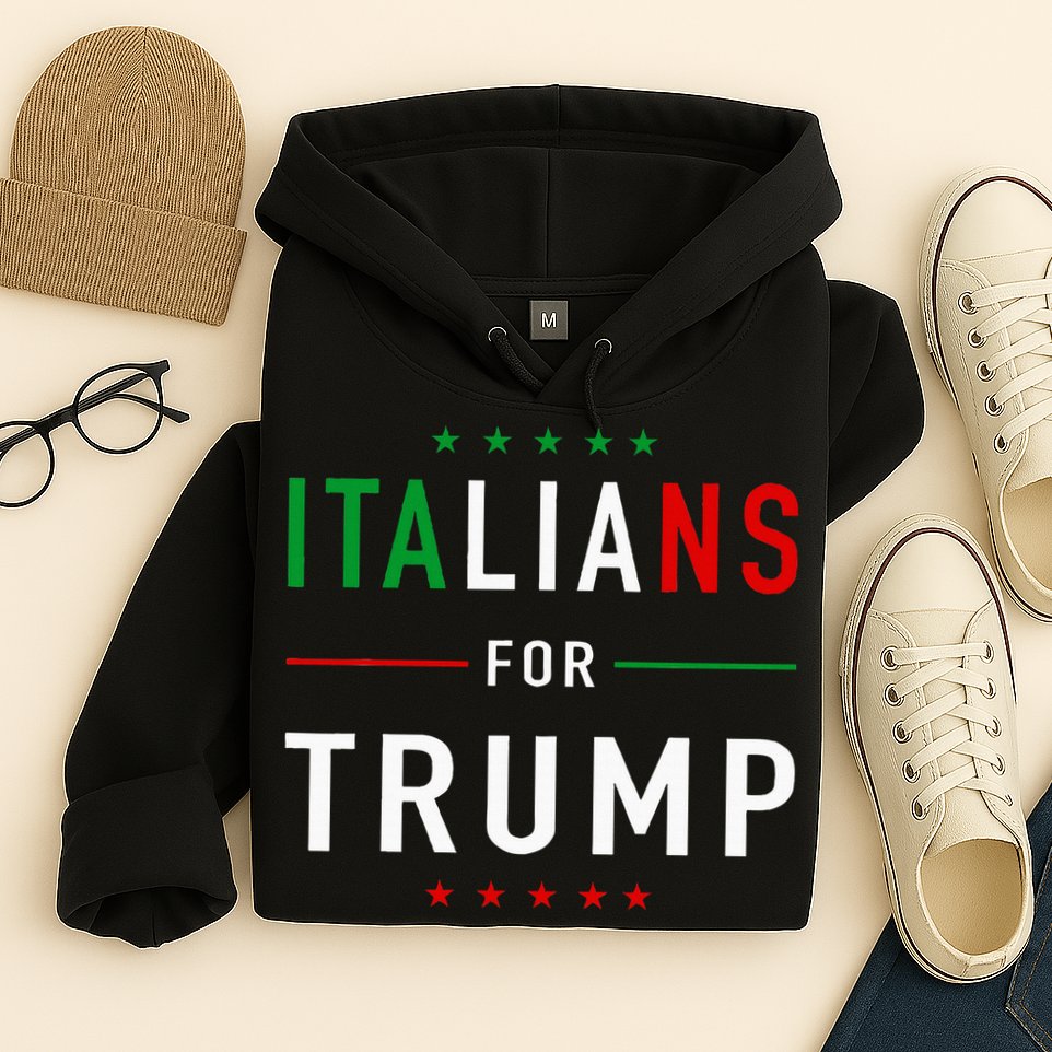 Italians For Trump Pro Trump Italiano Supporter Hoodie