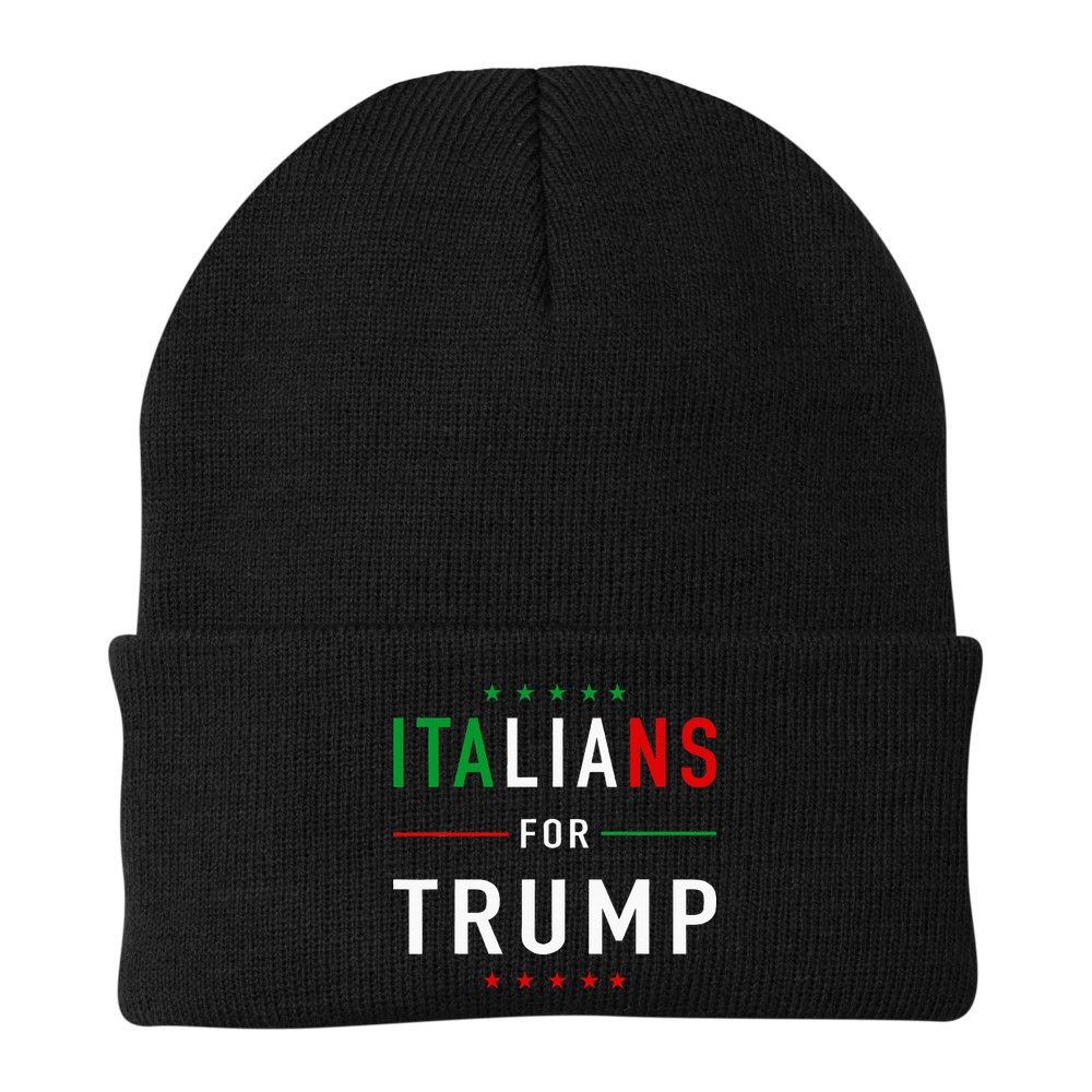 Italians For Trump Pro Trump Italiano Supporter Beanie