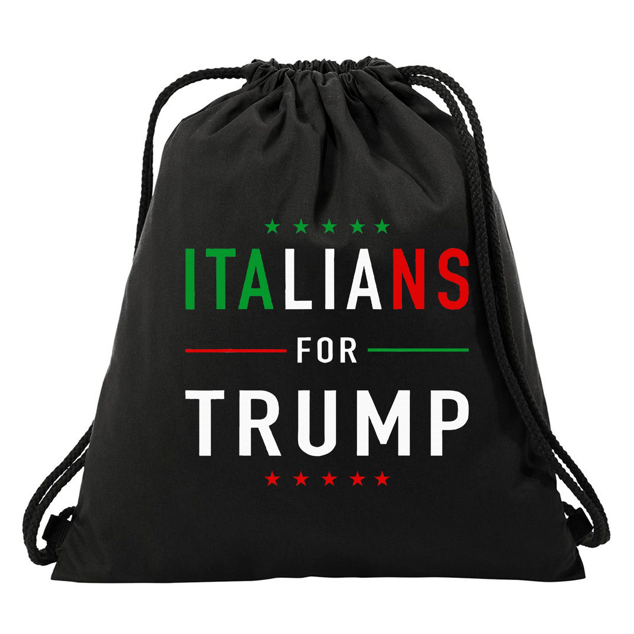 Italians For Trump Pro Trump Italiano Supporter Drawstring Bag