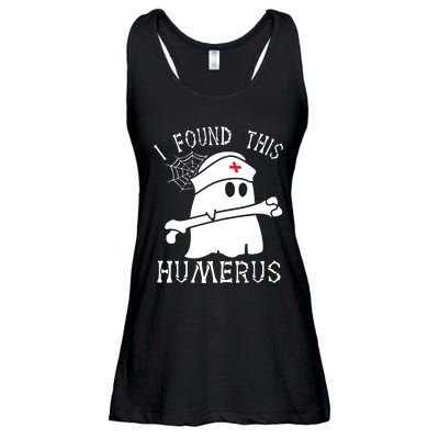 I Found This Humerus Funny Ghost Nurse Halloween Ladies Essential Flowy Tank