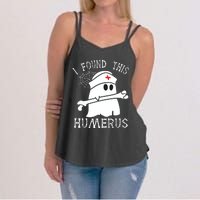 I Found This Humerus Funny Ghost Nurse Halloween Women's Strappy Tank