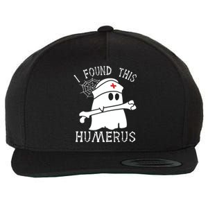 I Found This Humerus Funny Ghost Nurse Halloween Wool Snapback Cap