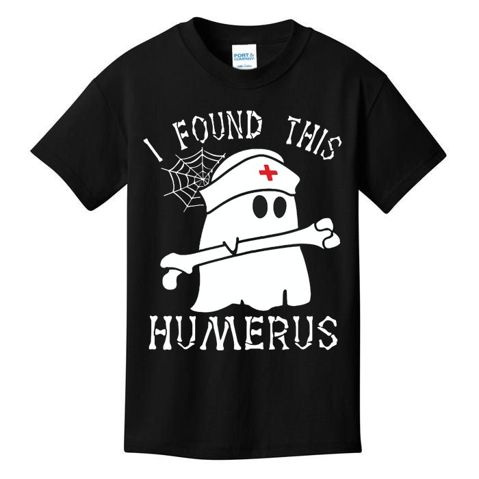 I Found This Humerus Funny Ghost Nurse Halloween Kids T-Shirt