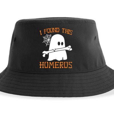 I Found This Halloween Humerus Funny Ghost Skeleton Sustainable Bucket Hat