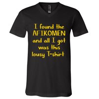 I Found The Afikomen Passover Jewish Funny V-Neck T-Shirt