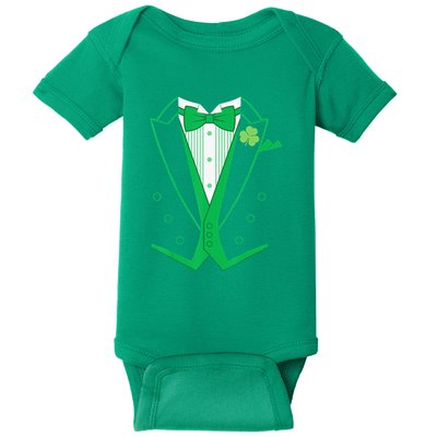 Irish Formal Tuxedo Funny St. Patrick's Day Baby Bodysuit