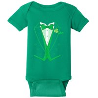 Irish Formal Tuxedo Funny St. Patrick's Day Baby Bodysuit