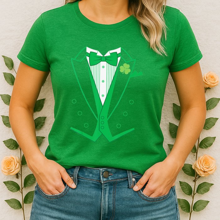 Irish Formal Tuxedo Funny St. Patrick's Day Womens T-Shirt