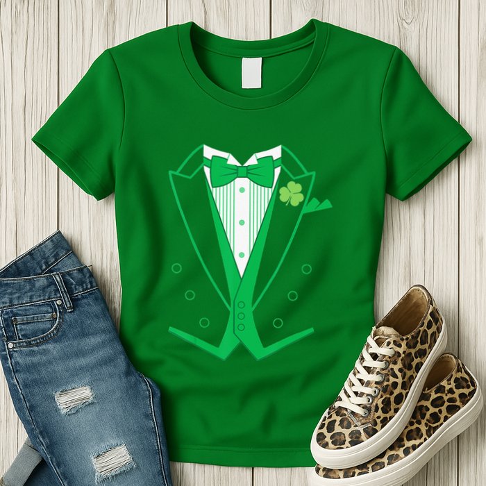 Irish Formal Tuxedo Funny St. Patrick's Day Womens T-Shirt