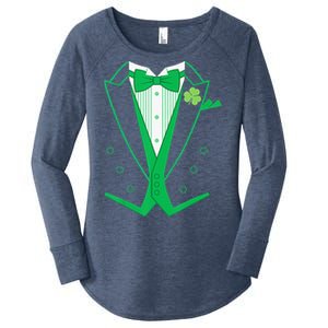 Irish Formal Tuxedo Funny St. Patrick's Day Women's Perfect Tri Tunic Long Sleeve Shirt