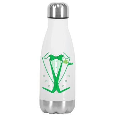 Irish Formal Tuxedo Funny St. Patrick's Day Stainless Steel Insulated Water Bottle