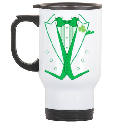 Irish Formal Tuxedo Funny St. Patrick's Day Stainless Steel Travel Mug