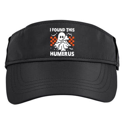 I Found This Humerus Funny Halloween Ghost Skeleton Adult Drive Performance Visor