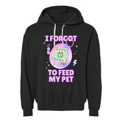 I Forgot To Feed My Pet Virtual Japanese 90s Pastel Garment-Dyed Fleece Hoodie