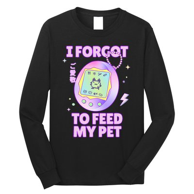 I Forgot To Feed My Pet Virtual Japanese 90s Pastel Long Sleeve Shirt