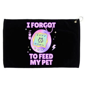 I Forgot To Feed My Pet Virtual Japanese 90s Pastel Grommeted Golf Towel