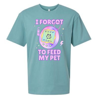 I Forgot To Feed My Pet Virtual Japanese 90s Pastel Sueded Cloud Jersey T-Shirt