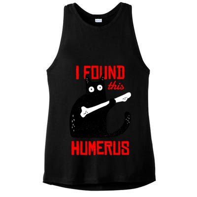 I Found This Humerus Funny Cat Anatomy Ladies PosiCharge Tri-Blend Wicking Tank