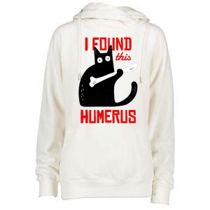 I Found This Humerus Funny Cat Anatomy Womens Funnel Neck Pullover Hood