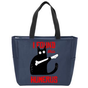 I Found This Humerus Funny Cat Anatomy Zip Tote Bag