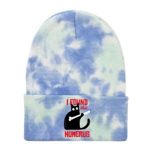 I Found This Humerus Funny Cat Anatomy Tie Dye 12in Knit Beanie