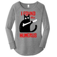 I Found This Humerus Funny Cat Anatomy Women's Perfect Tri Tunic Long Sleeve Shirt