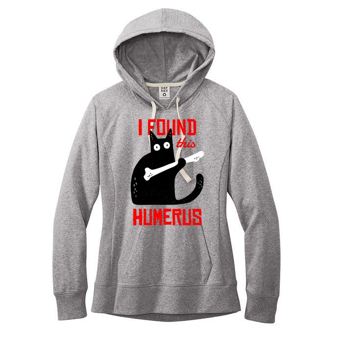 I Found This Humerus Funny Cat Anatomy Women's Fleece Hoodie