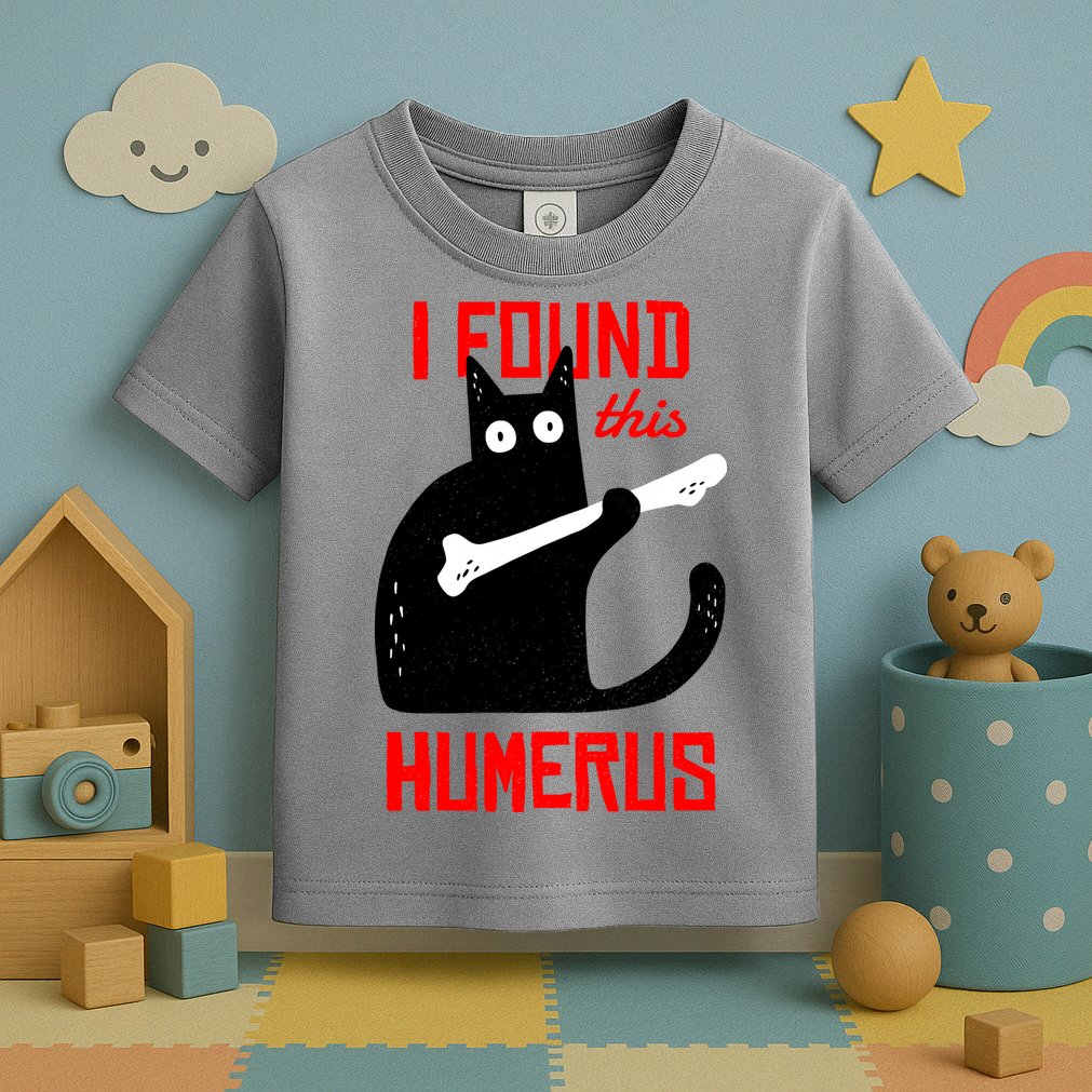 I Found This Humerus Funny Cat Anatomy Toddler T-Shirt