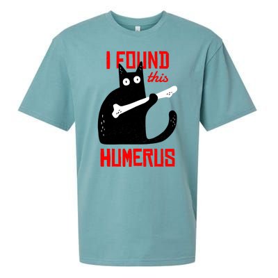 I Found This Humerus Funny Cat Anatomy Sueded Cloud Jersey T-Shirt