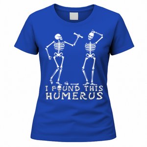 I Found This Humerus Funny Skeleton Costume Science Biology Gift Women's T-Shirt