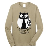 I Found This Humerus T Funny Cartoon Cat Women Long Sleeve Shirt