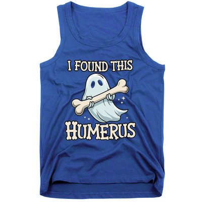 I Found This Humerus Halloween Ghost Bone Humorous Funny Tank Top