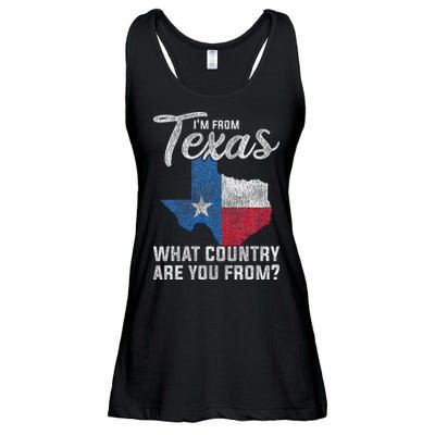 Im From Texas What Country Are You From Texas Ladies Essential Flowy Tank