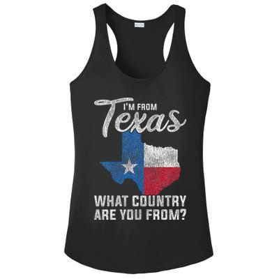 Im From Texas What Country Are You From Texas Ladies PosiCharge Competitor Racerback Tank