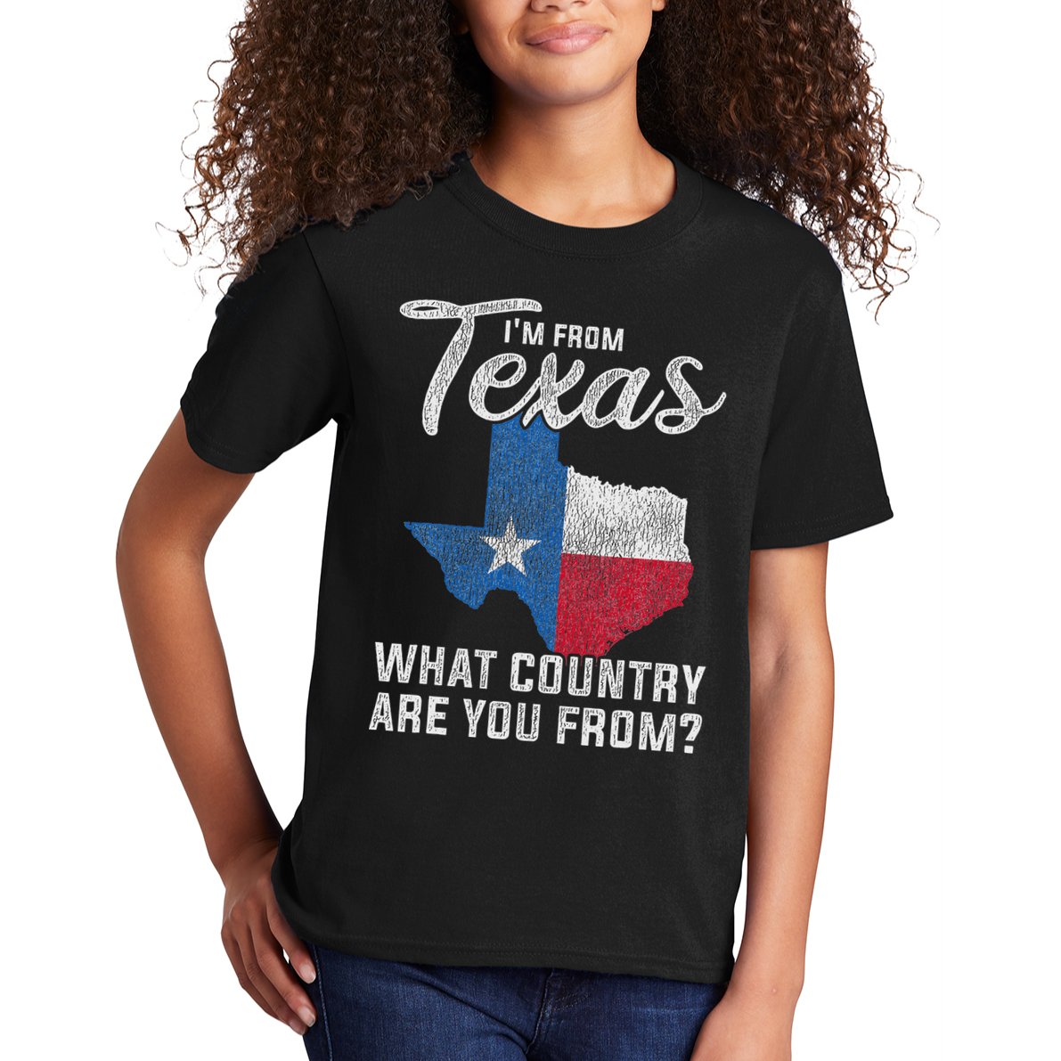 Im From Texas What Country Are You From Texas Kids T-Shirt