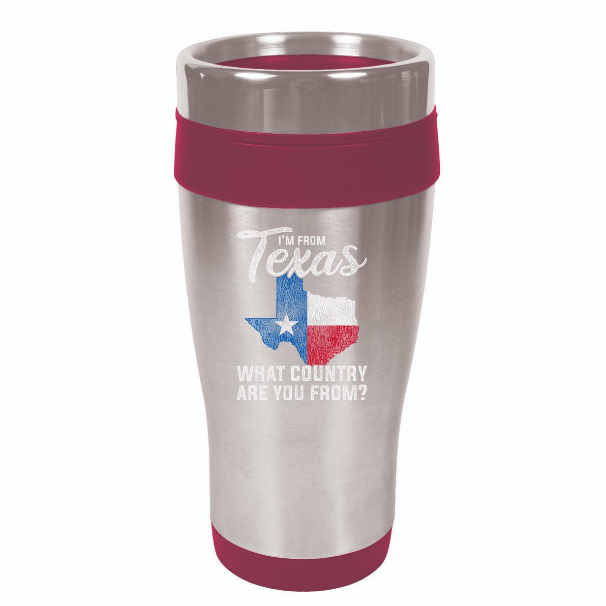 Im From Texas What Country Are You From Texas 16oz Travel Tumbler