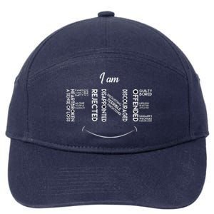 Iam Fine Unhappy But Fine Feelings Sarcastic Cute Gift 7-Panel Snapback Hat