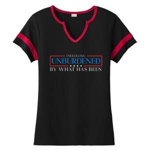 IM Feeling Unburdened By What Has Been Trump Victory 2024 Ladies Halftime Notch Neck Tee