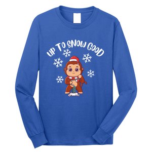 Ice Fishing Up To Snow Good Cute Gift Long Sleeve Shirt