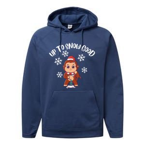 Ice Fishing Up To Snow Good Cute Gift Performance Fleece Hoodie